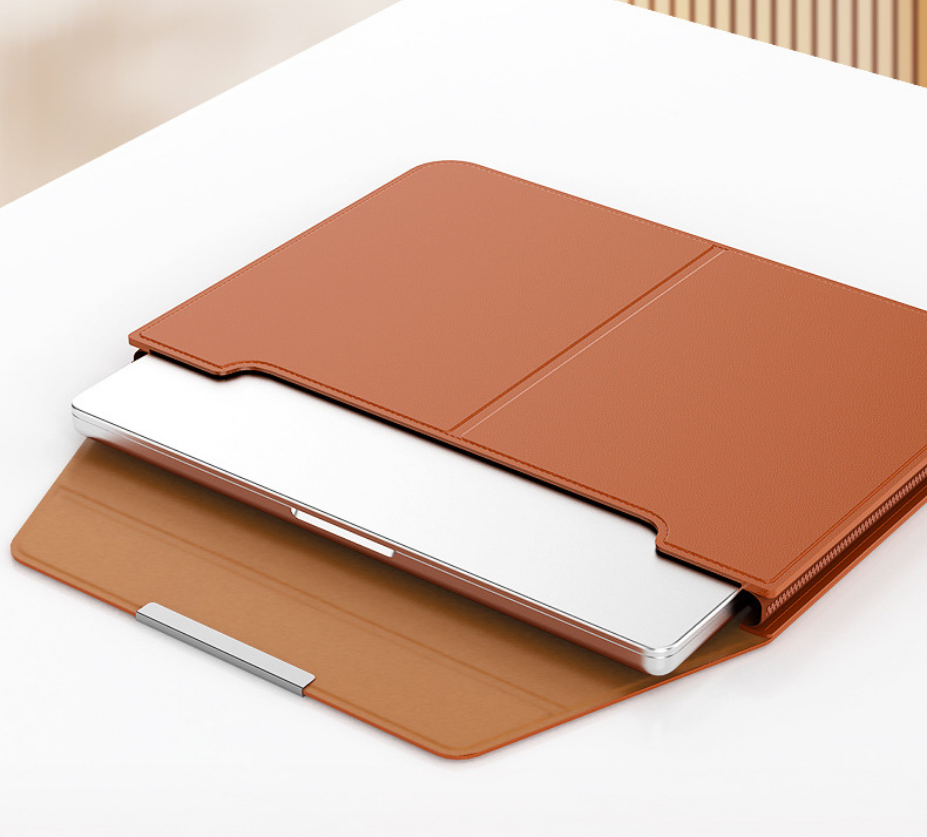 Custom PU Laptop Case With Stand | Shockproof For 13‑16 Inch Notebooks