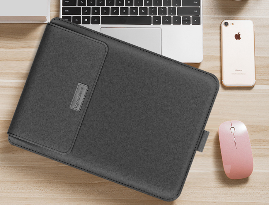 Custom PU Laptop Case With Stand | Shockproof For 13‑16 Inch Notebooks