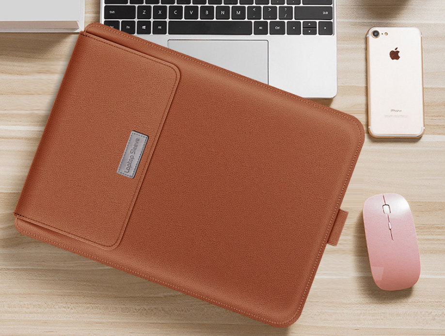 Custom PU Laptop Case With Stand | Shockproof For 13‑16 Inch Notebooks