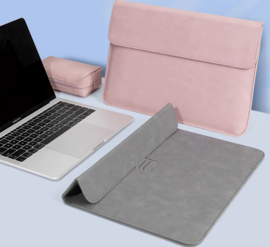 Custom PU Laptop Case With Stand | Shockproof For 13‑16 Inch Notebooks