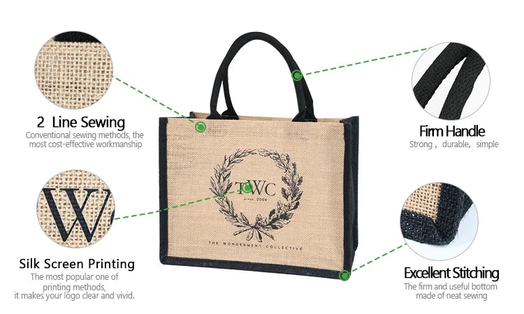 Wholesale Tote Bag, Custom Logo Canvas Bag & Eco‑Friendly Jute Bag, OEM ODM Reusable Shopping Bags
