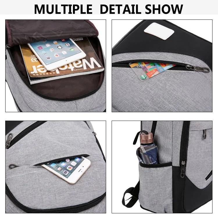 Large Capacity Travel Backpack, Waterproof Business Laptop Backpack, Multi‑Compartment Custom Logo Backpack for Wholesale
